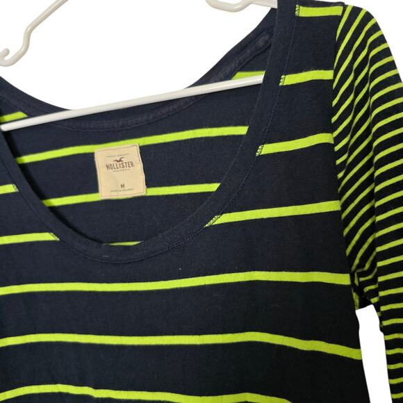 Y2K Hollister Striped Top M Bella Swan Twilight Aesthetic 2000s Grunge Emo - Picture 2 of 6